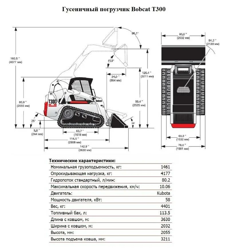 Bobcat характеристики погрузчика