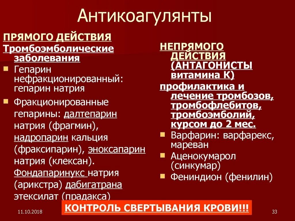 Антикоагулянты прямого действия. Антикоагулянты прямого и непрямого действия. Антикоагулянты список. Антико.