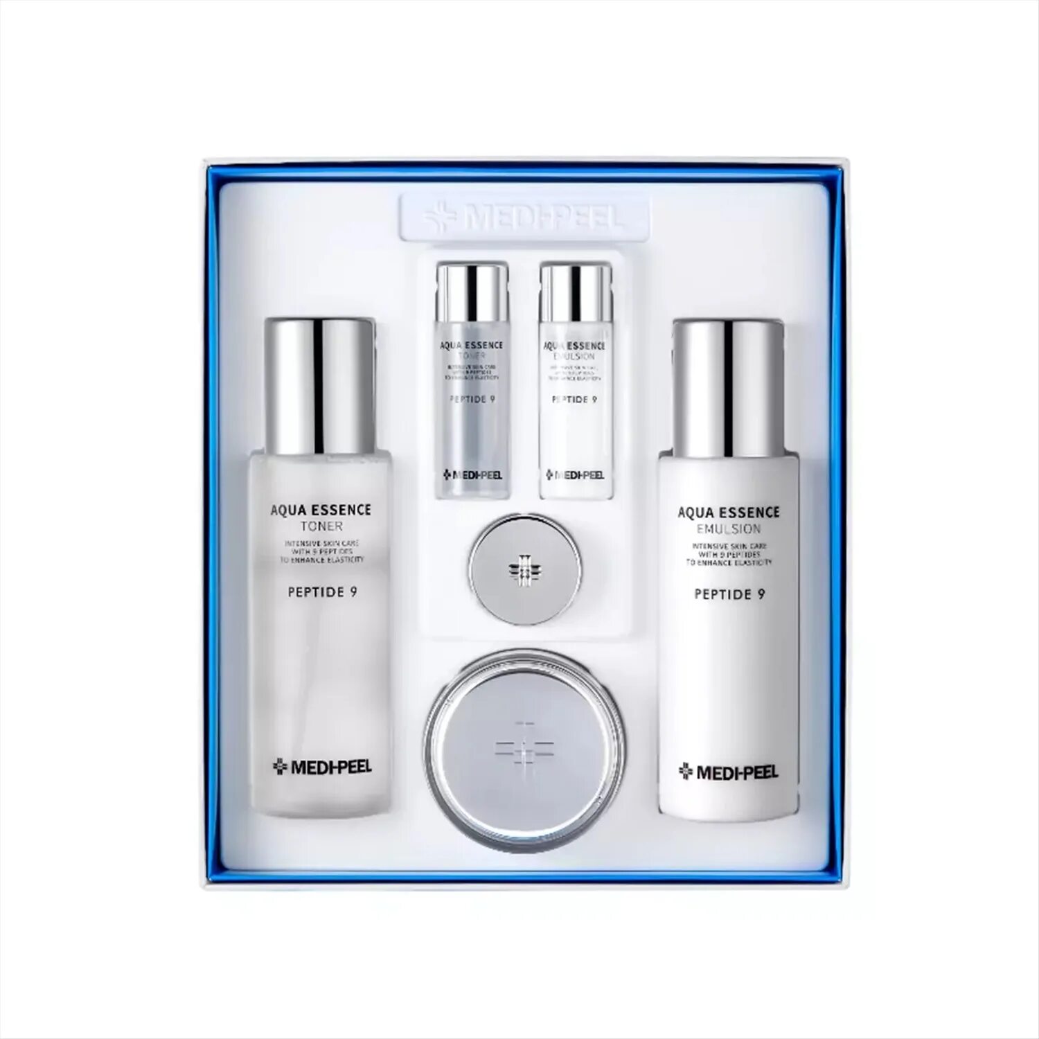 Aqua essence medi peel. Medi-Peel Peptide 9 Skin Care Special Set. Medi Peel Peptide 9 Volume Essence. Набор от Medi Peel Peptide. Volume Tox Cream Peptide 9 Medi-Peel.