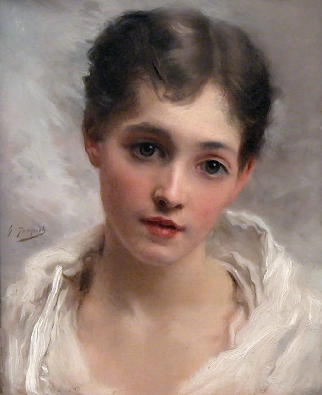 Вид ранней русской портретной живописи. Gustave Jean Jacquet ( 1846-1909) художник.