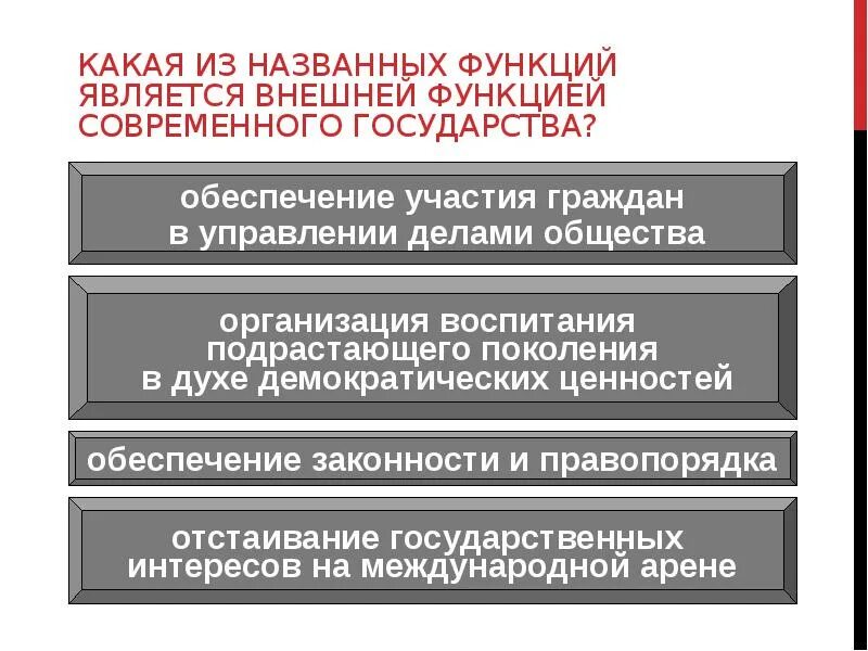 Функции современной рф. Функции государства. Является внешней функцией современного государства. Функцией государства является. Функции современного государства.