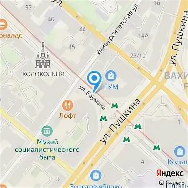 Баумана 51 Екатеринбург на карте. Баумана Казань карта.