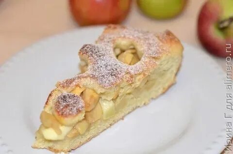 Пресное тесто с яблоками