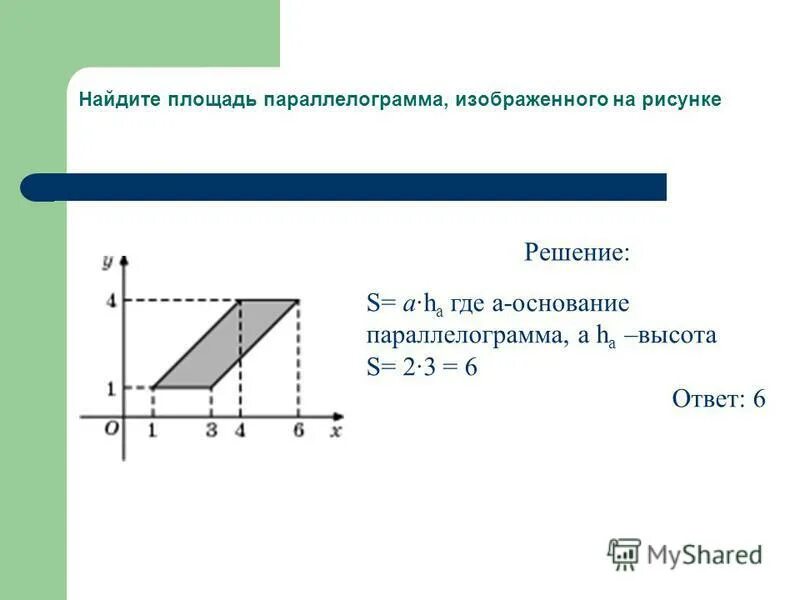 Формула площади паралел. Основание h высота s площадь параллелограмма. Основание h высота s площадь параллелограмма. Площадь параллелограмма равна произведению его основания на высоту. Найти высоту параллелограмма.