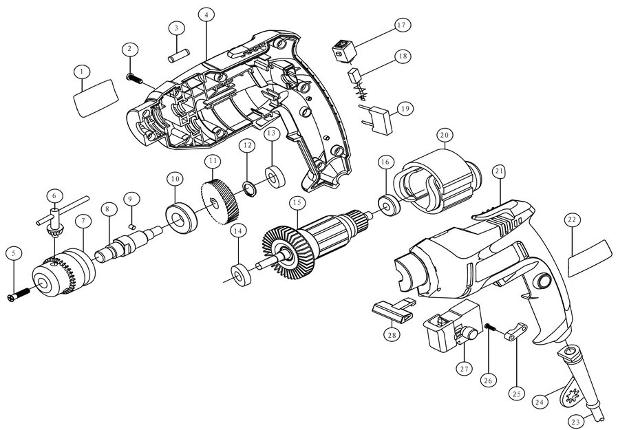 Дрель интерскол схема. Дрель интерскол схема