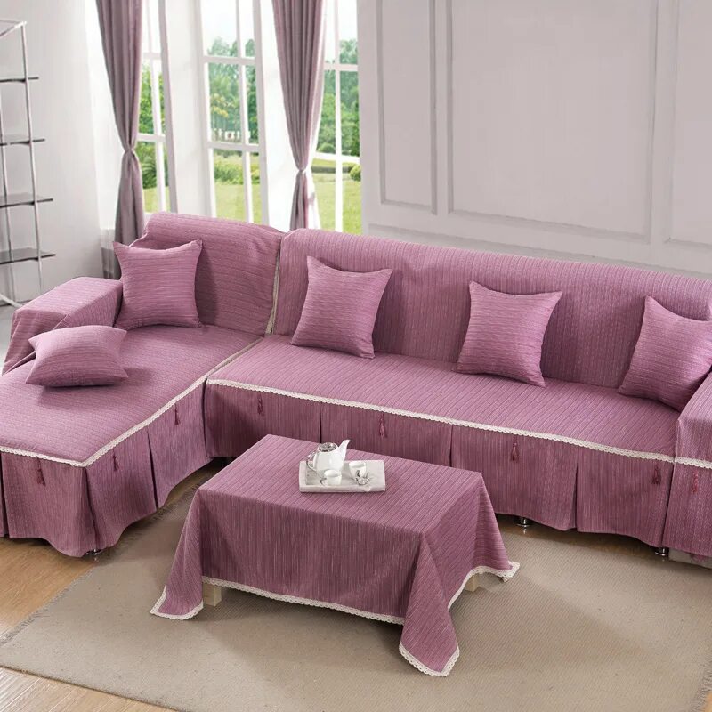 Чехол на диван. Накидка на диван. Фиолетовый диван. Сиреневый диван.