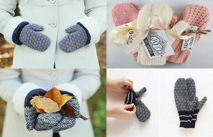 варежки своими руками сшить из старых вещей. варежки из свитера. игрушки рукавички из флиса своими руками. варежки из рукавов свитера. варежки из свитера.