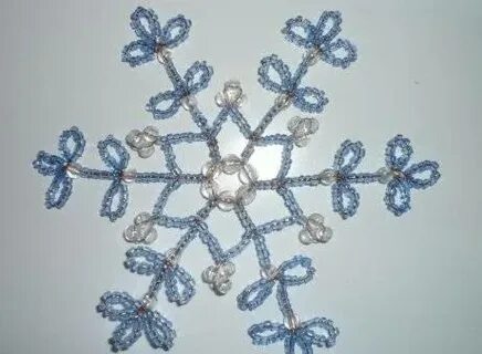 Как сделать снежинку из бисера легко