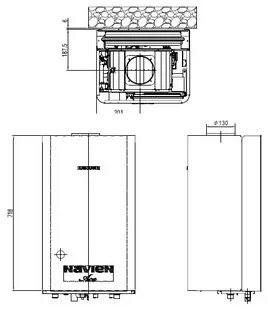 Navien котел размеры