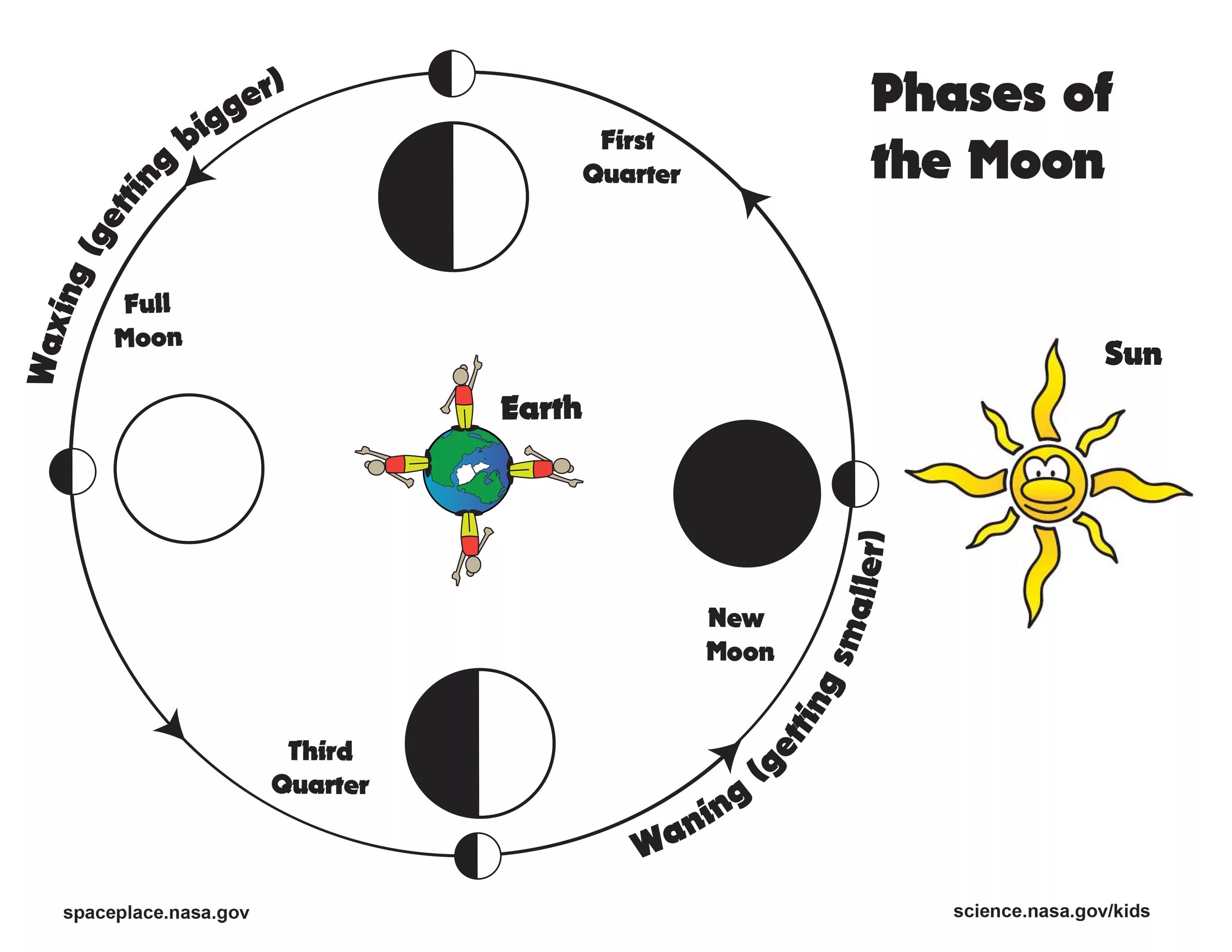 Английский на русский moon. Moon phases. Moon phases for Kids. Phase of the Moon for children. Moon and Sun phases.