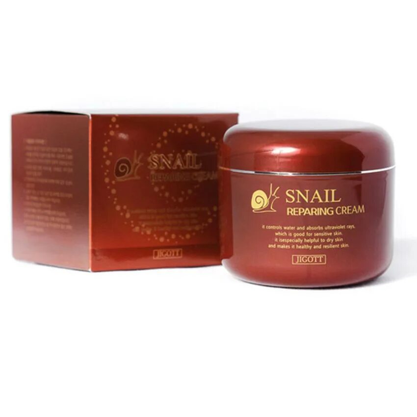 Snail repairing с муцином улитки. Корейский крем Snail repairing Cream. Крем Jigott 100 мл. Крем Jigott с улиткой. Крем с улиточным экстрактом Snail Repair Cream 100 мл..