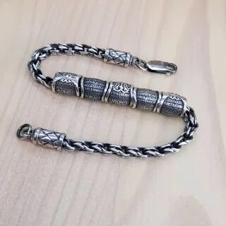 Серебряные браслеты с молитвами мужские