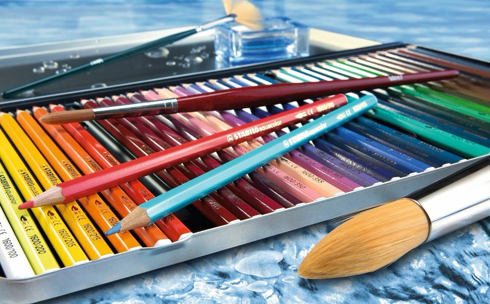 Pencils brushes. Кисти и краски. Кисть карандашом. Акварельные карандаши. Карандаши цветные.