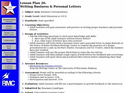 Letter plan