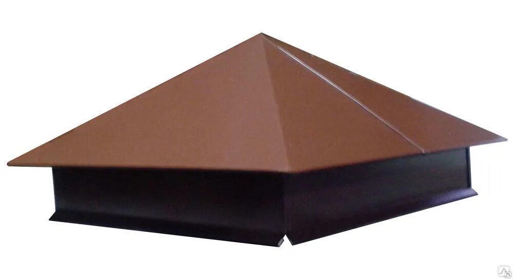 Колпак на забор фото Колпак на столб 390х390мм 0.45 Print Elite с пленкой Golden Wood купить по цен