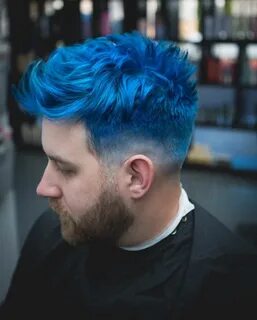 Синие волосы у мужчин2Мальчик с синими волосами3Мужские прически с сини...