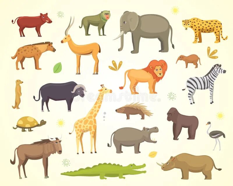 Тигр лев жираф слон. Африка слон Жираф и Бегемот. Слон Жираф Бегемот. Животные слон, Лев, Жираф. Животные Африки и их дети вектор.