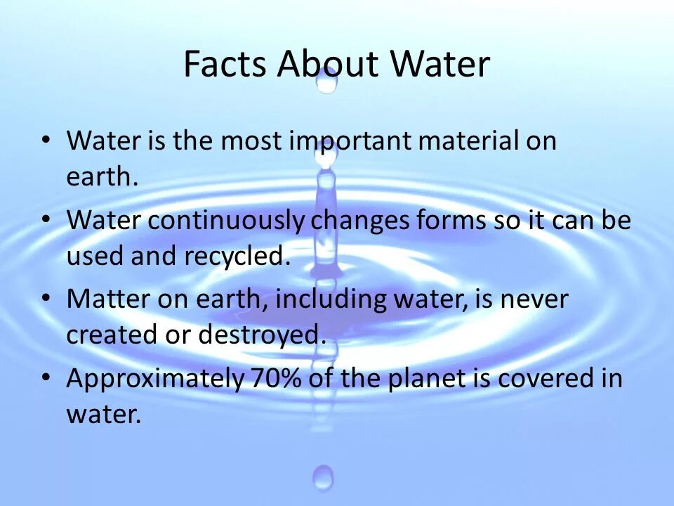 Water is the most important resource. Water is the most important resource