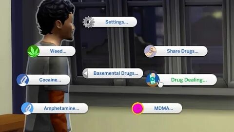 Sims 4 basemental drugs мод