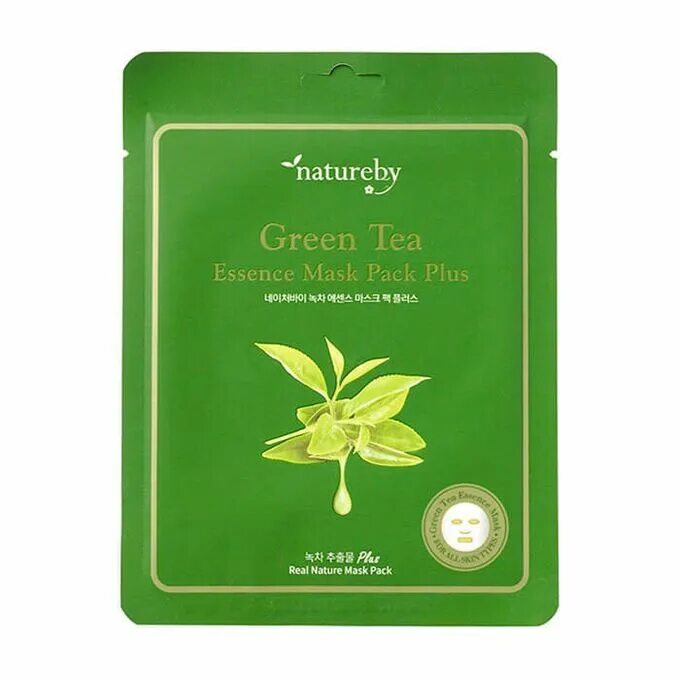 Natureby маски для лица. Тканевая маска для лица Green Tea. Маска для лица с экстрактом зеленого чая. Тканевая маска из зеленого чая.