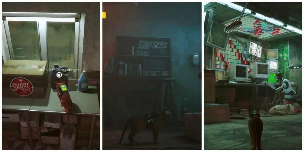 Stray найти моющее средство. Моющее средство super spirit stray. где находится меняльщик в stray. где найти super spirit в stray. stray все воспоминания в трущобах.
