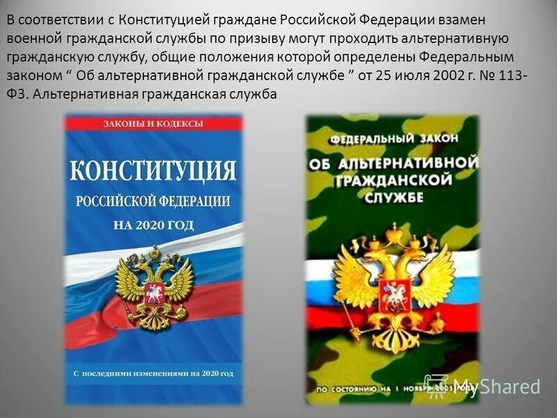 Фз о военных. Альтернативная Гражданская служба. ФЗ об альтернативной гражданской службе. Альтернативная Военная служба закон. Альтернативная Гражданская служба в РФ.