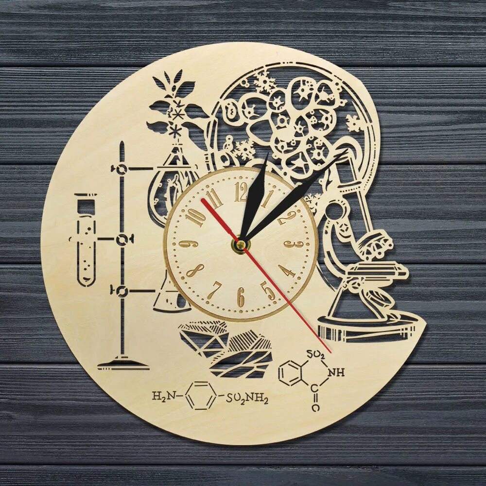 Часы био. Часы биология. Химические часы. Женские настенные часы лазер резка. Часы в химическом стиле.