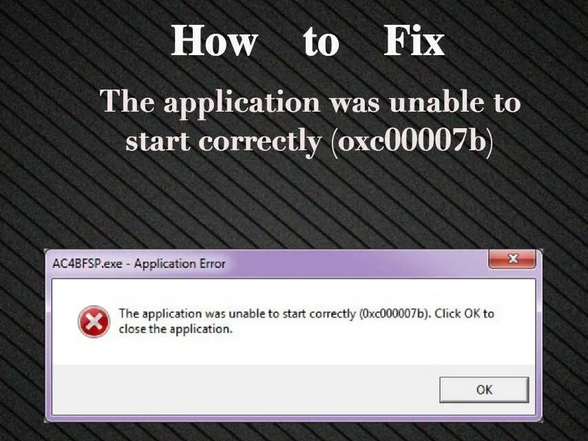 Ошибка unable to start. Ошибка 0xc00007b. oxc000007b. 0xc000007b. far cry 3 0xc000007b windows 7.