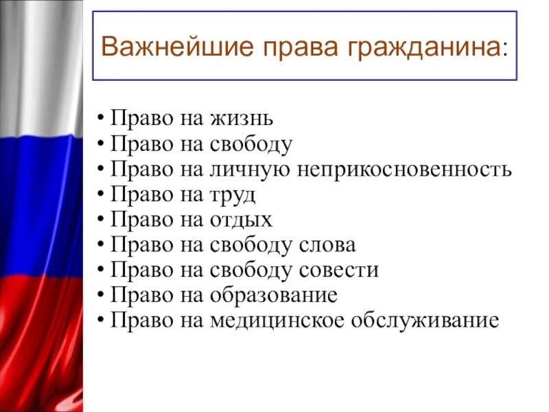 Какие обязанности граждан россии ты знаешь. Равам гражданина России.