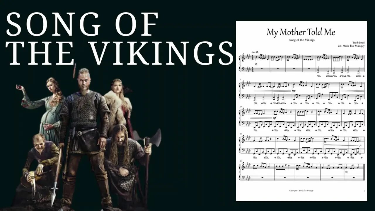 Песни викингов мама говорила. My mother told me. My mother told me Vikings. My mother told me Ноты для фортепиано. My mother told me аккорды.