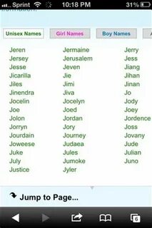 Unisex names