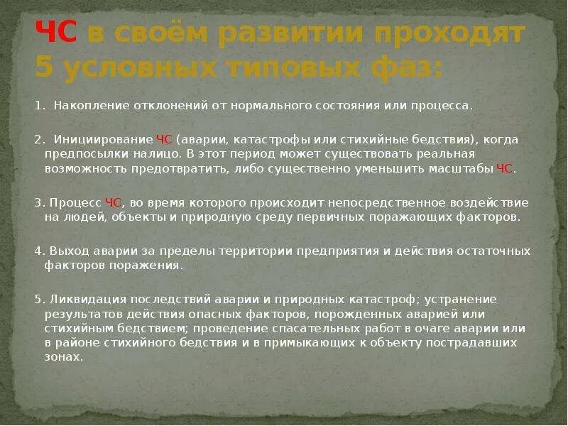 Что такое инициирование чс