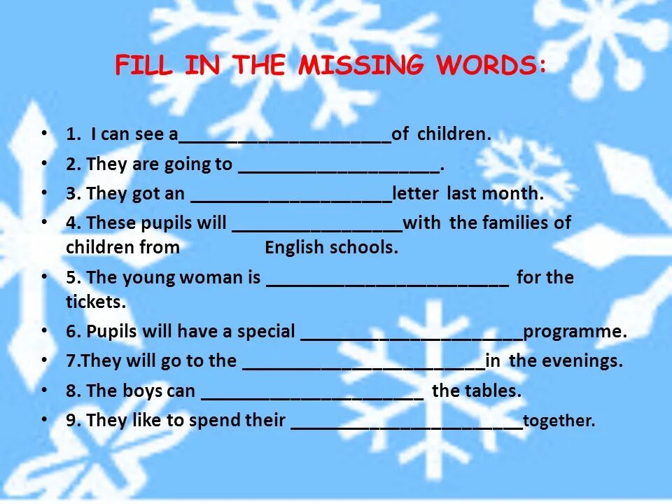 Fill in the missing Words. Filling the missing Words. Fill the missing Words 4 класс. Fill in.