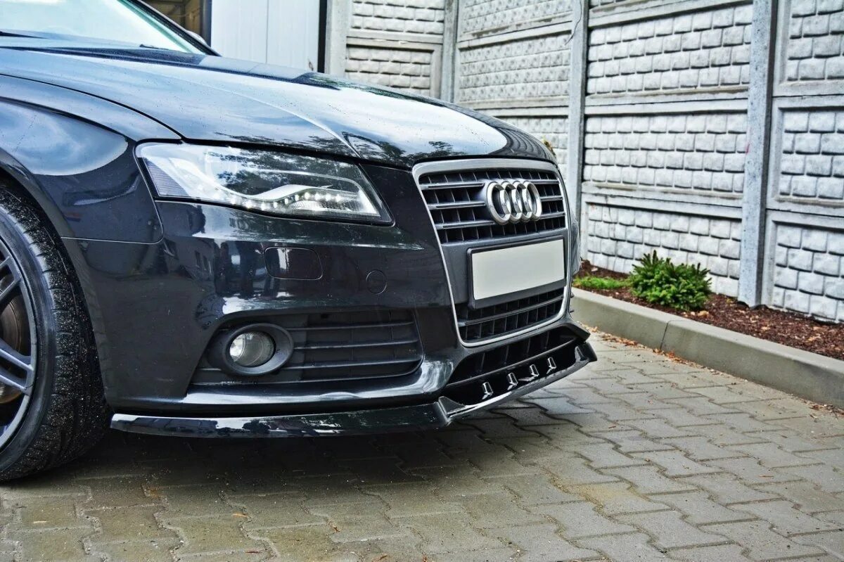 Сплиттер переднего бампера Audi a4 b8. Сплиттер Audi a4 b8. Передний сплиттер Audi a4 b8. Сплиттер переднего бампера Audi a4 b8 (2008-2015).