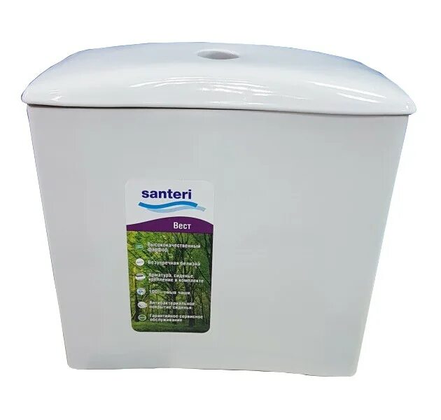 Бачок компакт купить. Бачок Santeri "Вест". Сливной бачок Santeri. Унитаз Santeri Compact WC Pan. Бачок для унитаза Santeri.