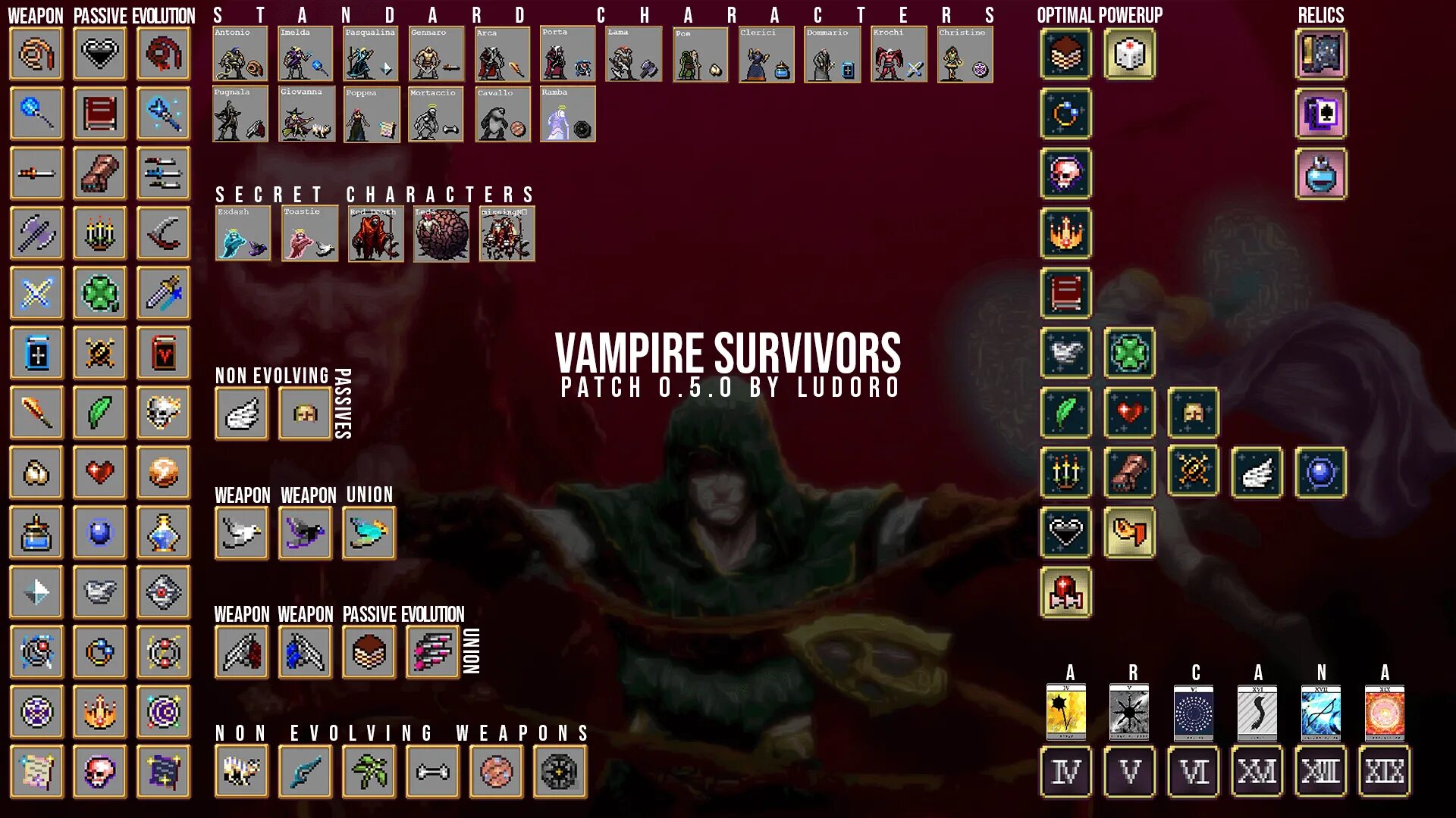 Как играть в vampire survivors. Vampire survivors билды. эволюция предметов в vampire survivors. vampire survivor комбинации. weapon evolution vampire survivors.