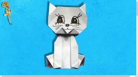 Кот из бумаги белой