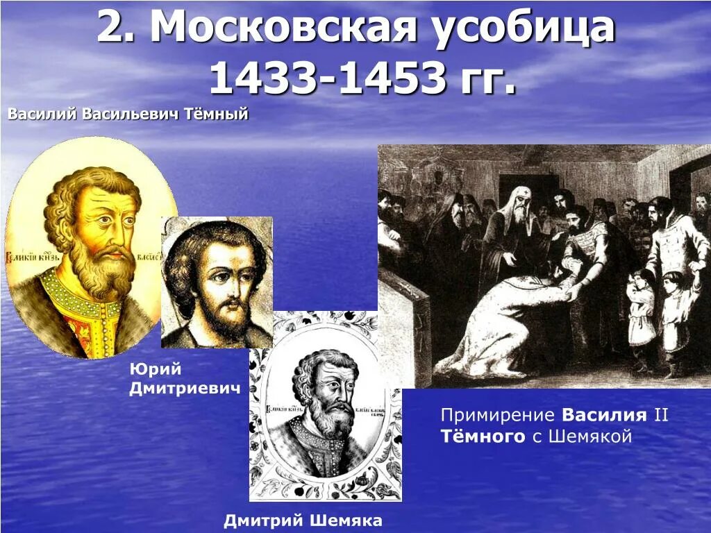 Что такое усобица в истории. Василий темный усобица. василий 2 1453. 1453 василий 2 темный. московская усобица.