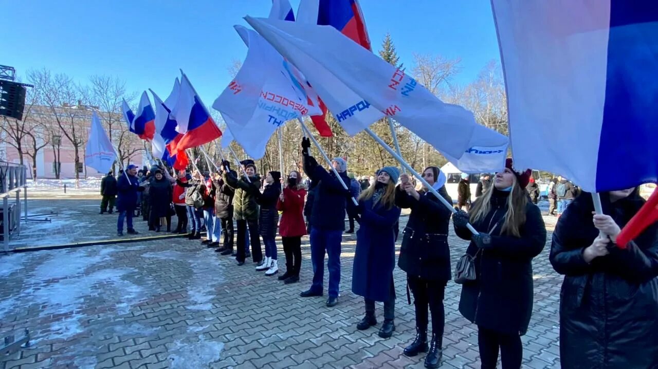 Митинг за Россию. Воссоединение Крыма с Россией. Митинг ЕАО. Медицинский митинг