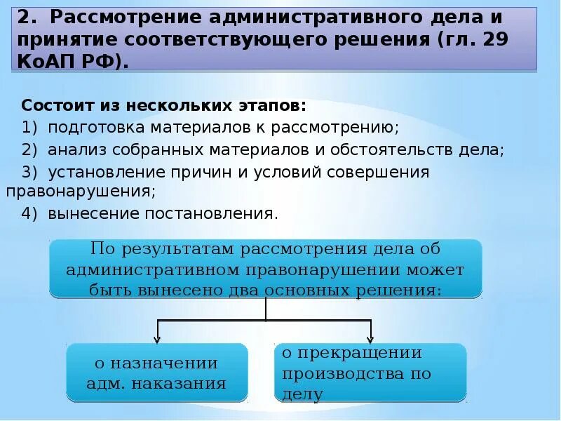 Этапы рассмотрения дела. Этапы рассмотрения дела об административном правонарушении. Стадии административного дела. Стадии рассмотрения административного дела.