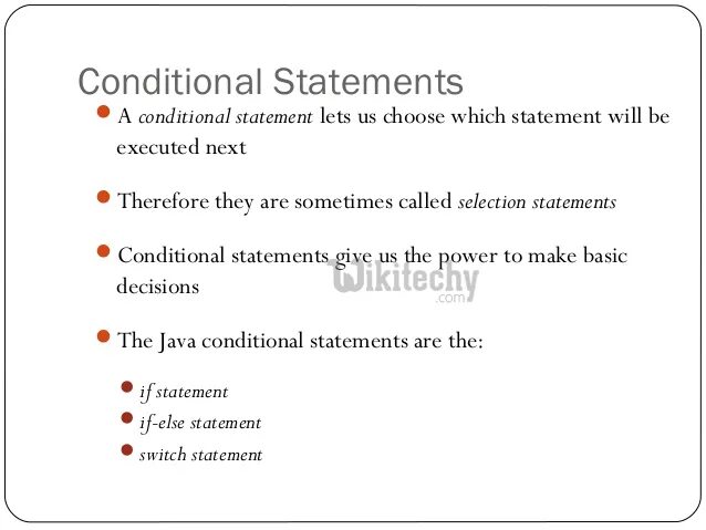 Nested conditional Statements. Arduino if conditional Statement. What kind of conditional Statements in java?.