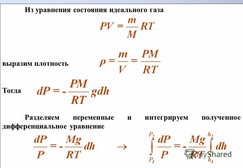 Плотность газообразного состояния