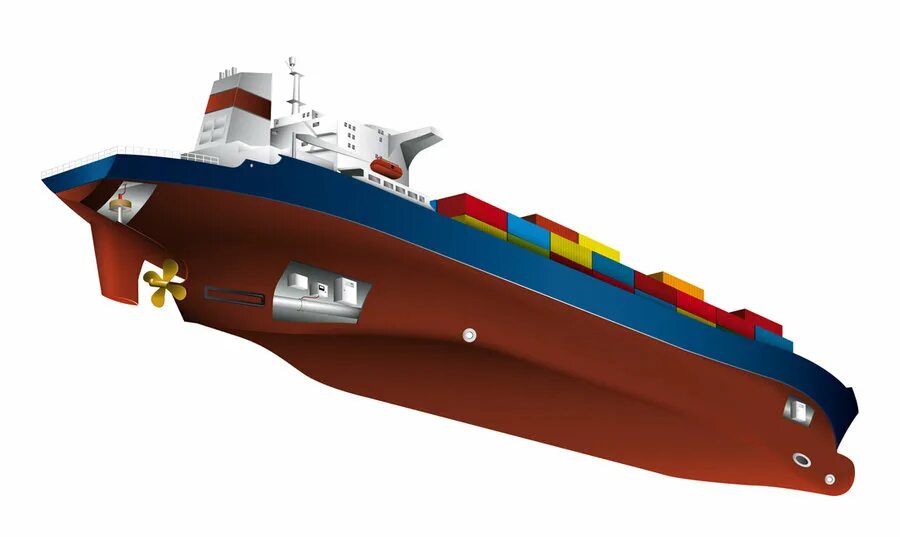 Parts of the ship. Система катодной защиты судна. Катодная защита корпуса судна. Протекторная защита корабля. Контейнеровоз в разрезе.