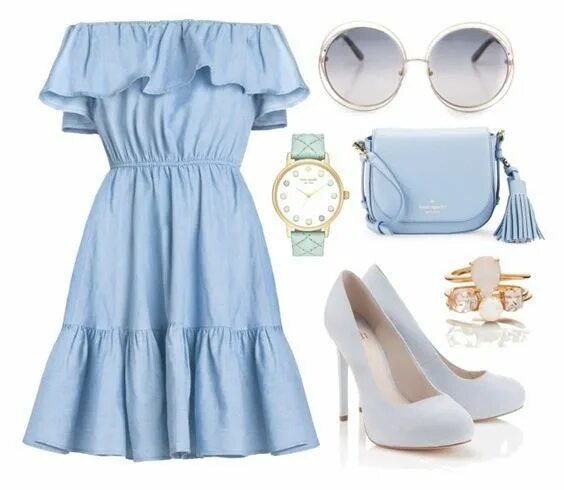 Комплект голубого цвета. Одежда в голубом цвете. Комплекты одежды для девушек синий. Сочетание серого и синего в одежде. Комплекты одежды обуви и аксессуаров.