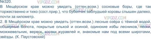 Впр в мещерском крае 7 класс. В Мещёрском крае можно увидеть сосновые боры. Мещерский край диктант. Русский язык 7 класс упражнение 320. Что можно увидеть в Мещерском крае синтаксический разбор.