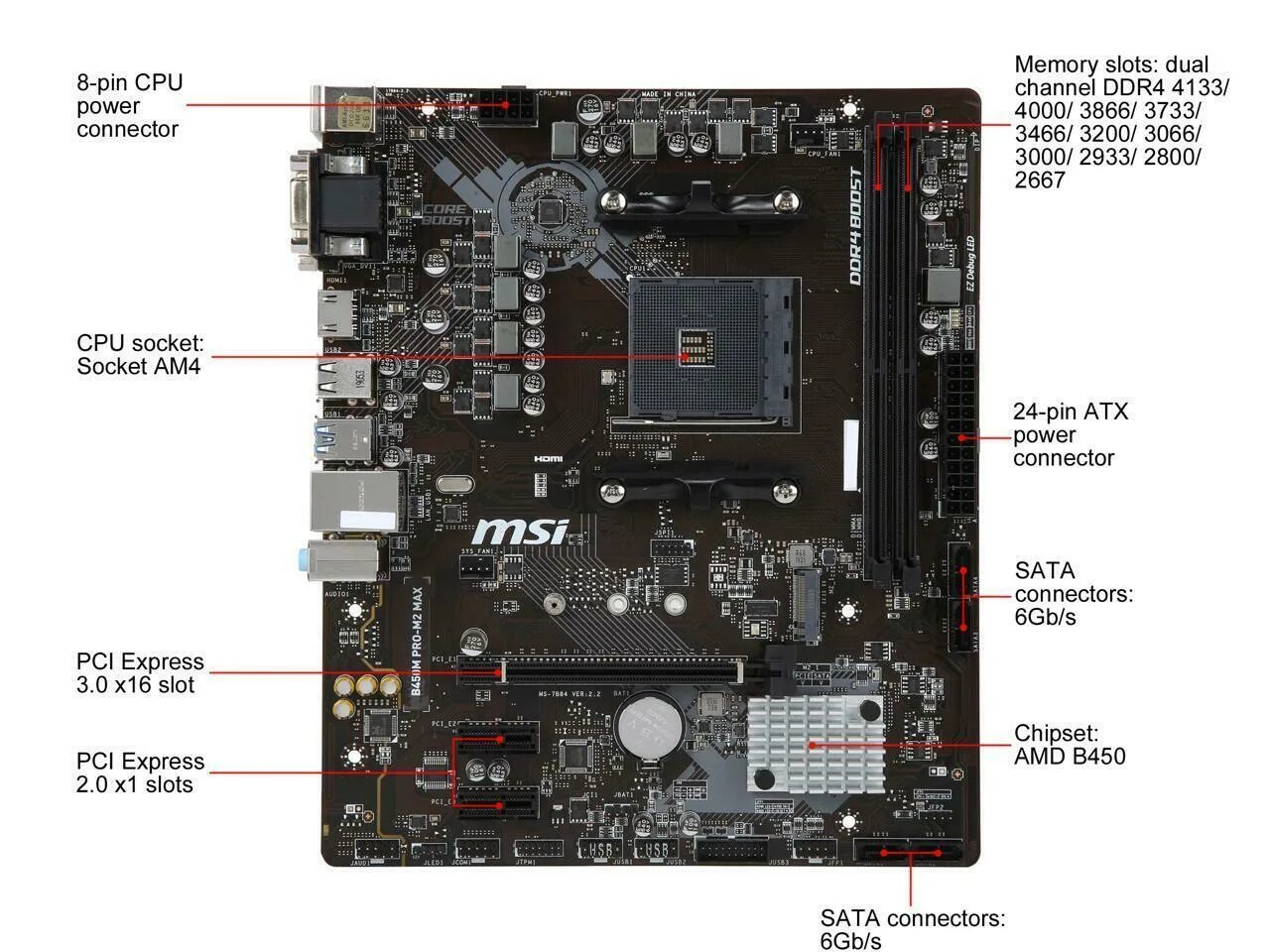B450 pro m2 max. Msi b450m pro-m2 max. материнская плата b450m max. b450m pro-vdh max. msi b450 pro m2 max.