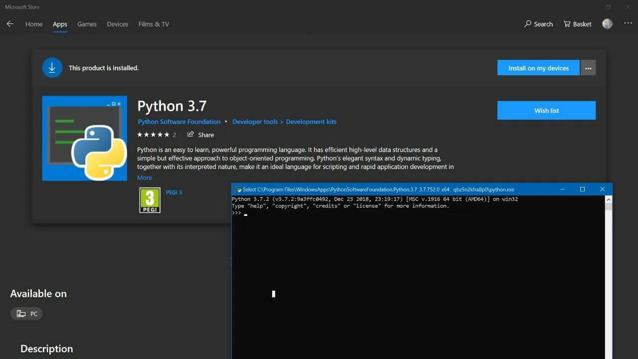 Python для windows 10 64