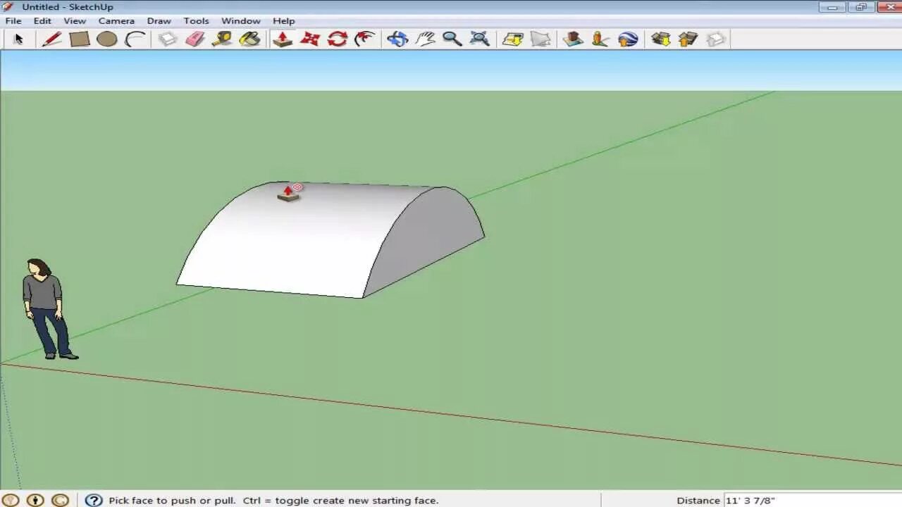 Скетчап круг. Уроки sketchup для начинающих. полусфера в скетчапе. дуга в скетчапе. скетчап трубы.