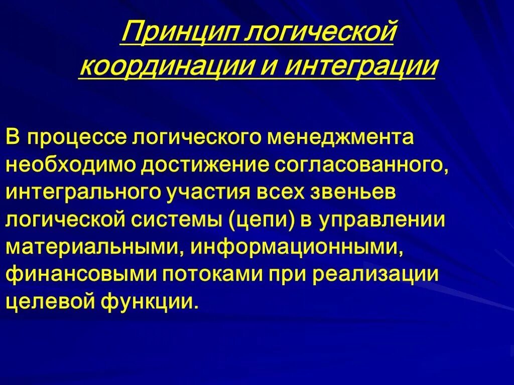 Принципы логистики координация и интеграция. Координация в менеджменте. Интеграция предприятия презентация. Логические принципы.