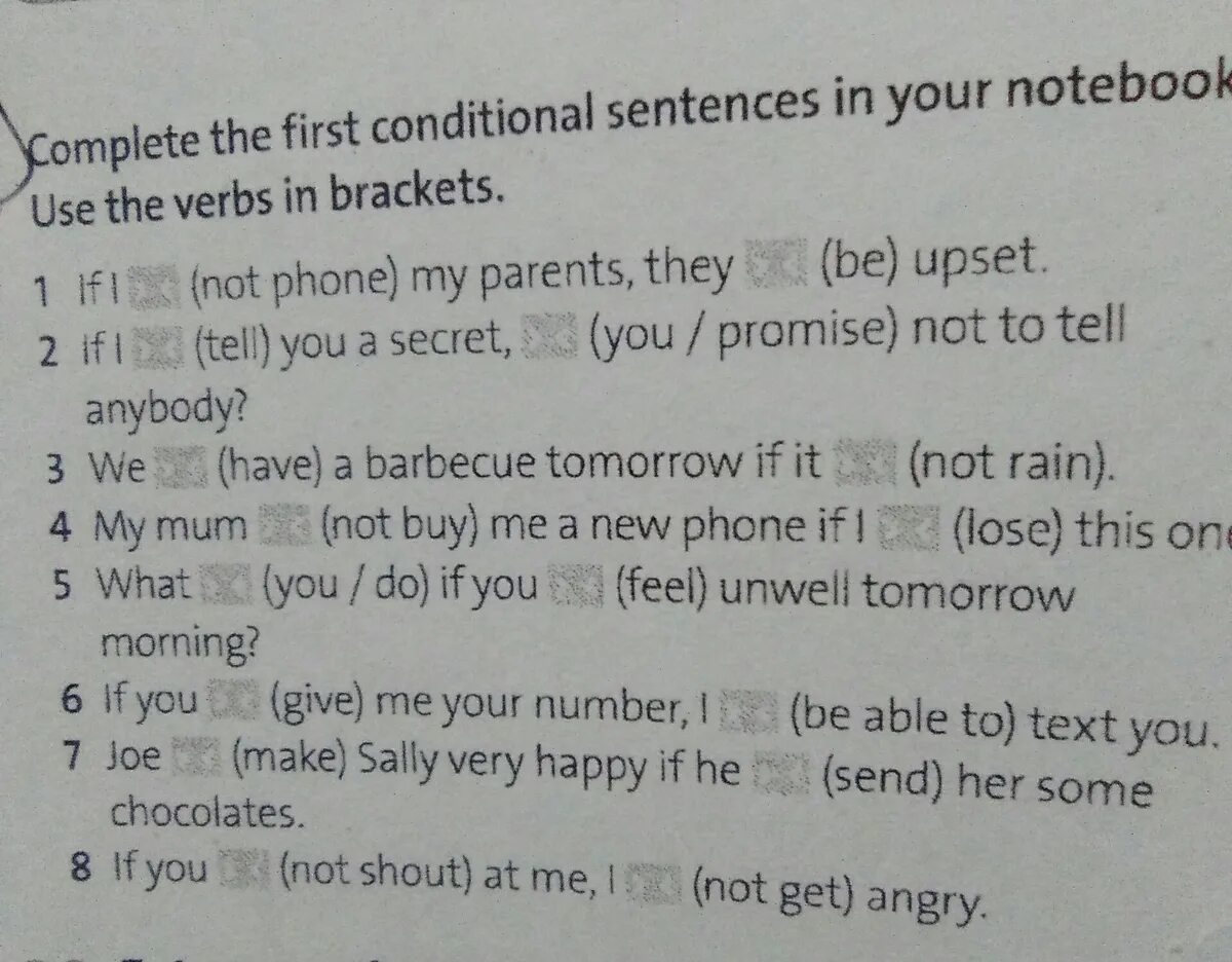 Complete перевод на русский. First conditional complete the sentences.